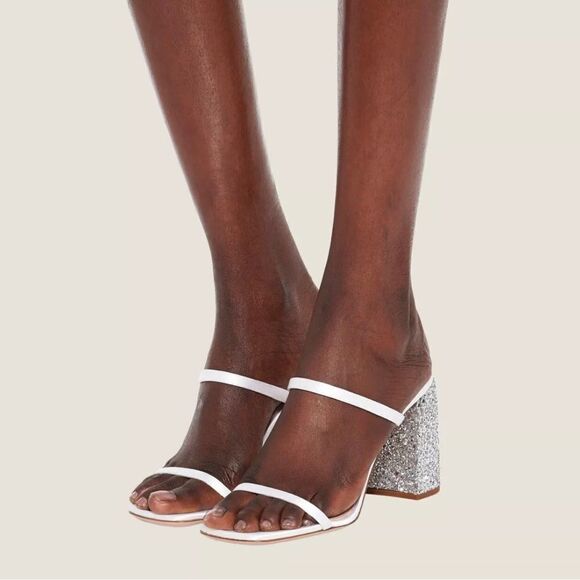 Miu Miu Glitter High Block Heel Sandals size 35 - Picture 2 of 16